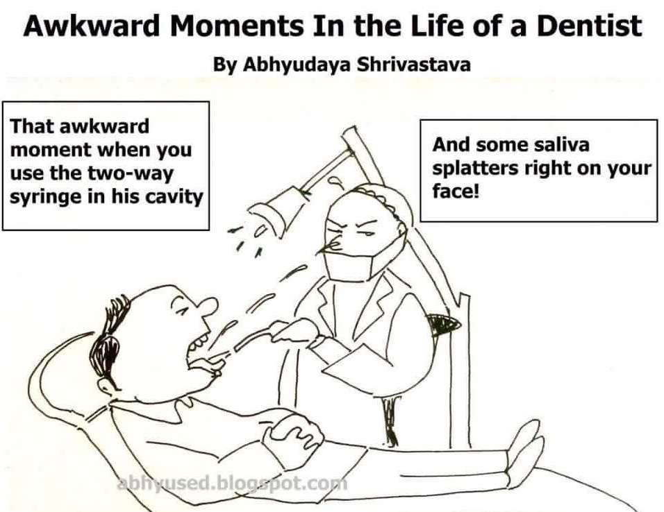 4 MOST AWKWARD MOMENTS IN THE LIFE OF A DENTIST IN CARTOONS